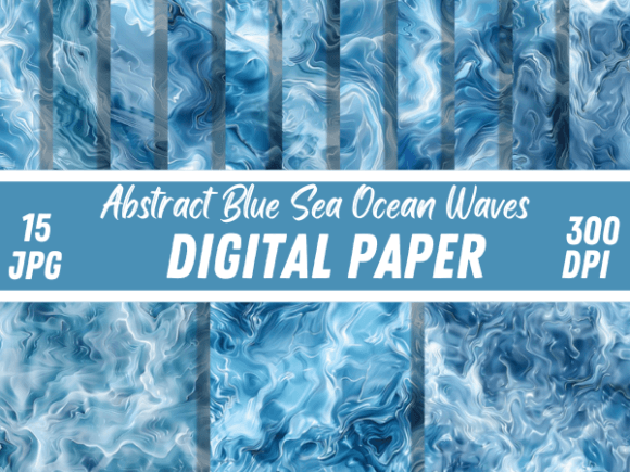 Abstract Blue Sea Ocean Waves Background: Integrating Fluid Art into Creative Workflows