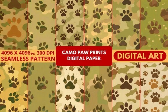 Camo Paw Prints Digital Paper: A Practical Guide for Designers and Crafters