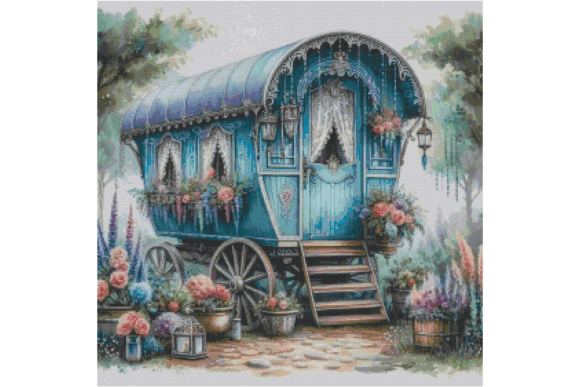 Caravan Counted Cross Stitch Patterns for Detail