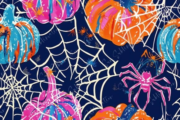 Colorful Halloween Pumpkins and Spiders Seamless Pattern: A Practical Design Asset Review