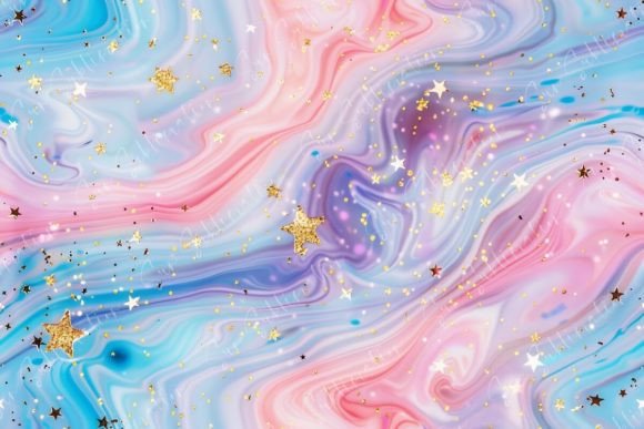 Elevating Digital and Print Workflows with the Dreamy Cosmic Swirl Seamless Pattern