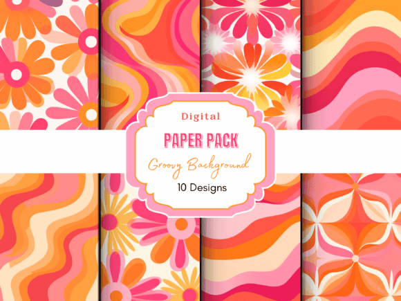 Groovy Background Digital Paper: A Creative Resource for Modern Projects