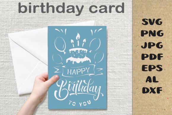 Happy Birthday Card SVG for Cricut & DIY