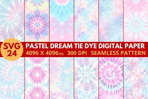 Pastel Dream Tie Dye Digital Paper