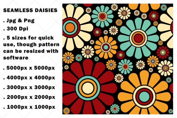 Seamless Daisies Colorful Flowers: The Ultimate Design Asset for Vibrant Creativity