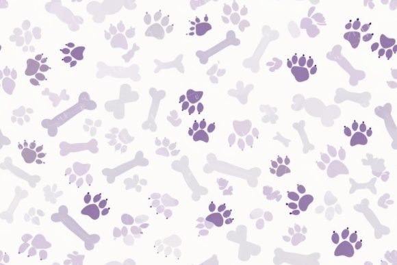 Unlocking the Creative Potential of Purple and Grey Dog Paw and Bone Pattern Designs