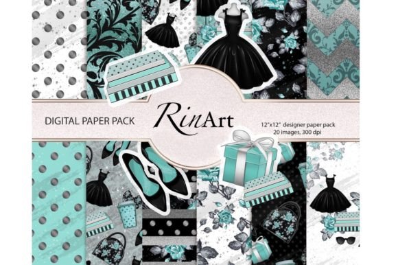 Unveiling the Magic of Turquoise Black Dress Retro Paper Pattern